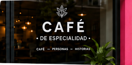 Fachada de cafetería de la referencia