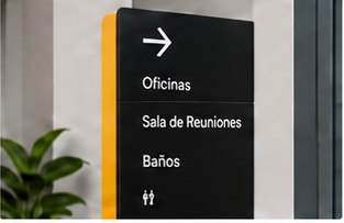 Señalética de oficinas de la referencia